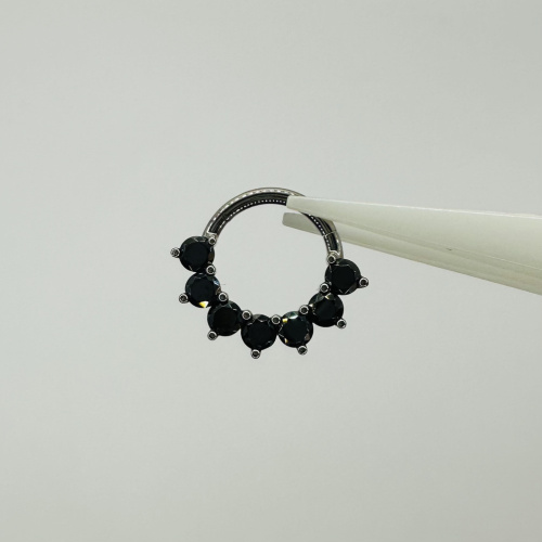 Кольцо-кликер Люмен Black 1.2 мм (16 G)